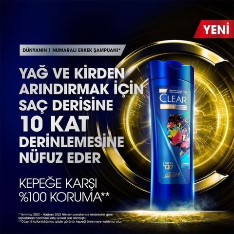 Clear Men Legend By CR7 Cristiano Ronaldo Kepeğe Karşı Etkili Şampuan 350 ml