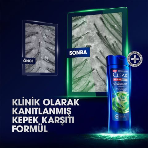 Clear Men Günlük Arınma ve Ferahlık Sedir Ağacı ve Okaliptus Özleri Kepeğe Karşı Şampuan 350ml