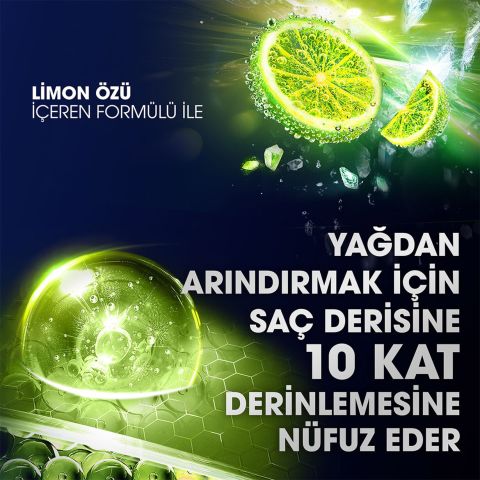 Clear Men Maksimum Ferahlık Yağlı Saç Derisi İçin Limon Özlü Kepeğe Karşı Etkili Şampuan 350 ml