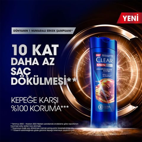 Clear Men Kahve Çekirdeği Özü Saç Dökülmesine Ve Kepeğe Karşı Şampuan 350 ml