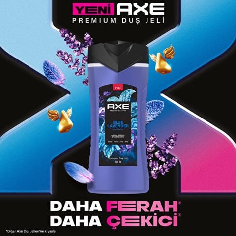 Axe Premium Collection Blue Lavender Duş Jeli 3 in 1 Vücut Saç Yüz 300 Ml