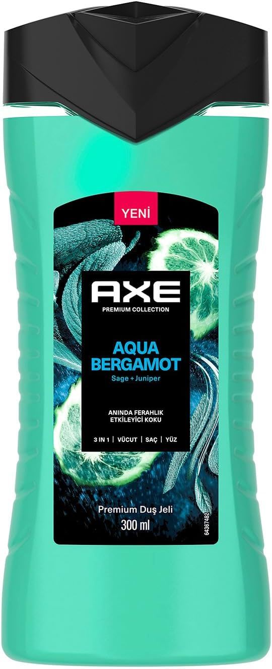 Axe Premium Collection Aqua Bergamot Duş Jeli 3 in 1 Vücut Saç Yüz