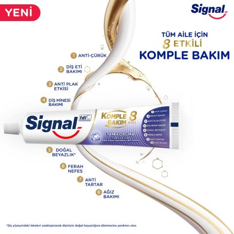 Signal Komple Bakım 8 Etkli Tam Koruma Diş Macunu 75 Ml