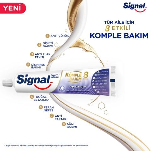 Signal Komple Bakım 8 Etkli Tam Koruma Diş Macunu 75 Ml