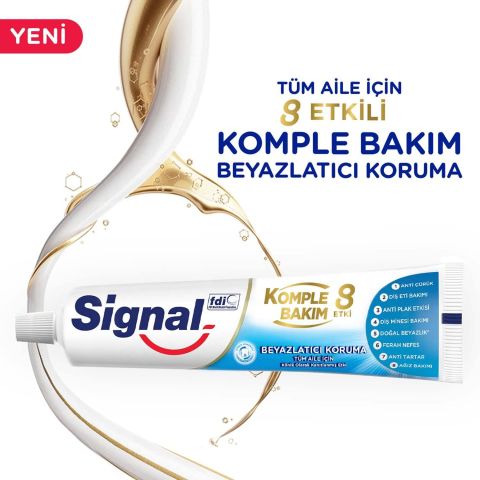 Signal Komple Bakım 8 Etki Beyazlatıcı Koruma Diş Macunu 75 Ml