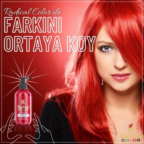 Radical Color Kırmızı Su Bazlı Saç Boyası 250ML