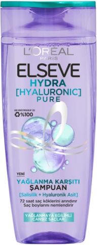 Loreal Paris Elseve Hydra Hyaluronic Pure Salisilik Yağlanma Karşıtı Şampuan 300 ml