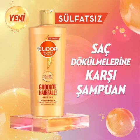 Elidor Collagen Blends Sülfatsız Goodbye Hairfall Saç Dökülmelerine Karşı Şampuan 350 ml