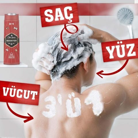 Old Spice Booster Erkekler İçin Duş Jeli ve Şampuan 400 ml