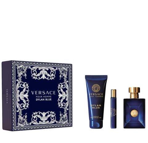 Versace Dylan Blue Pour Homme Edt 100 Ml + Shower Gel 150 Ml + Edt 10 Ml