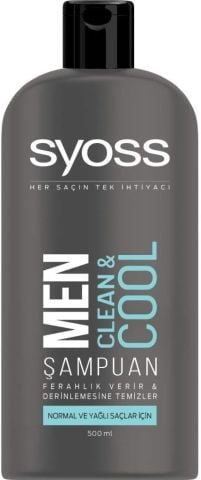 Syoss Men Clean Cool Şampuan 500 Ml - Syoss Erkek Şampuan