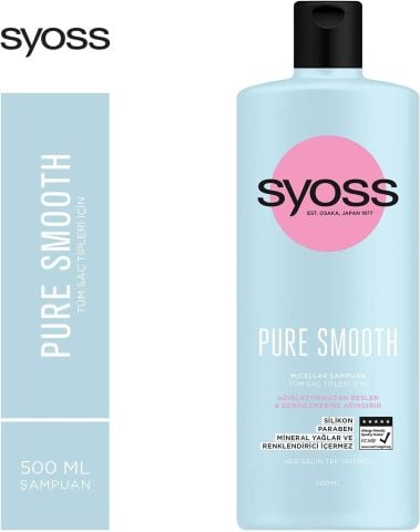 Syoss Pure Smooth Tüm Saçlar İçin Canlandırıcı Şampuan 500 ml