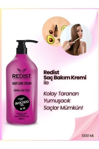 Redist Avokado Yağlı Yıpranmış Saçlara Özel Saç Bakım Kremi 1000 ml