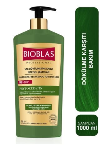 Bioblas Phytokeratin Kuru & Yıpranmış Saçlar Saç Dökülmesine Karşı Şampuan 1000 ml