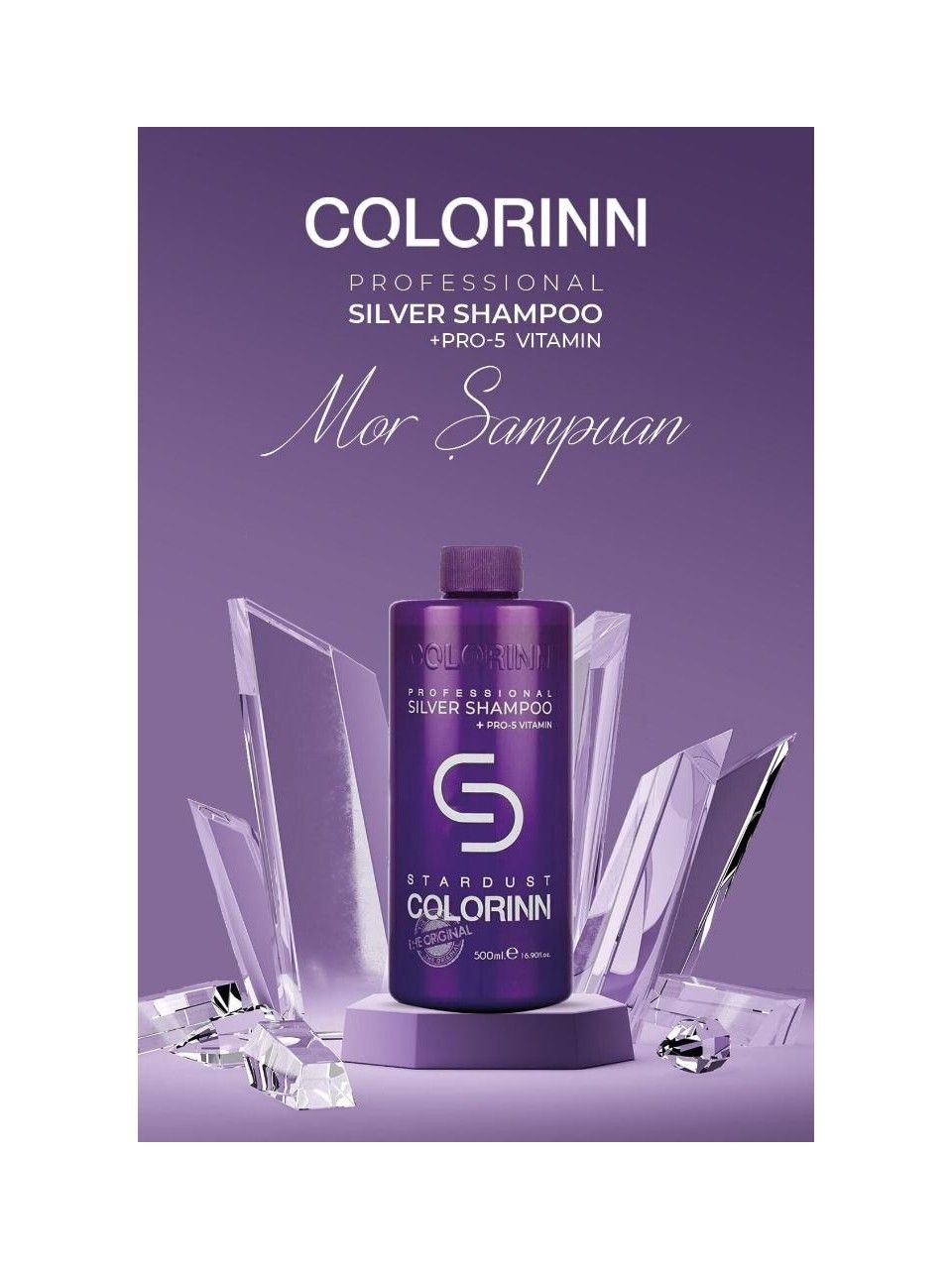 Colorinn Stardust Silver Mor Şampuan 500 ml - Kozmoyol