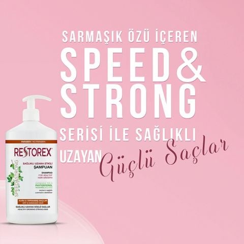 Restorex Sağlıklı Uzama Etkili Kuru ve Yıpranmış Saçlar için Saç Bakım Şampuanı 1000 ml