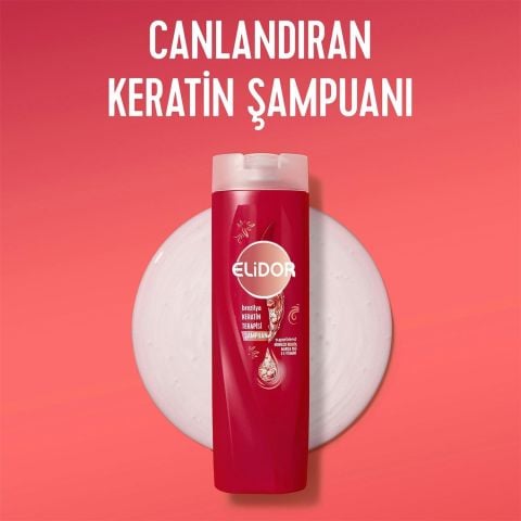 Elidor Brezilya Keratin Terapisi Hidrolize Keratin Marula Yağı E Vitamini Saç Bakım Şampuanı 400 ml
