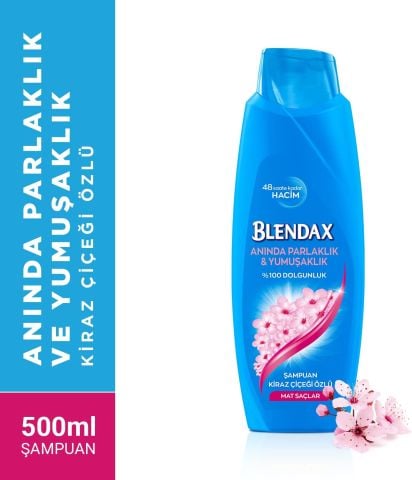Blendax Anında Parlaklık ve Yumuşaklık Kiraz Çiçeği Özlü Şampuan 500 ml