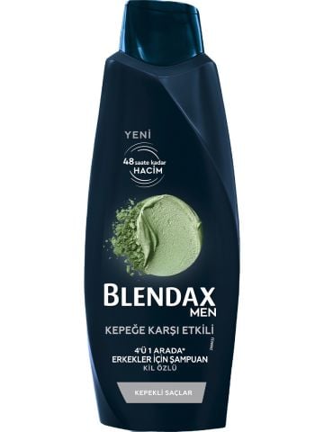 Blendax Men Doğal Kil Özlü Kepeğe Karşı Etkili 4ü1 Arada Erkek Şampuanı 500 ml