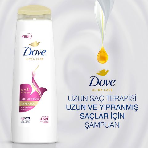 Dove Ultra Care Uzun Saç Terapisi Yıpranmış Saçlar İçin Saç Bakım Şampuanı 400 ml