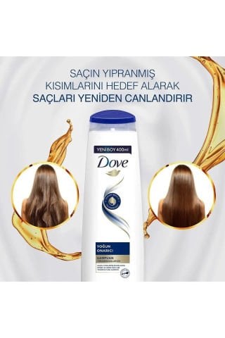 Dove Ultra Care Yoğun Onarıcı Yıpranmış Saçlar İçin Saç Bakım Şampuanı 400 Ml
