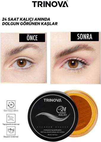 Trinova Kaş Sabitleyici Şekillendirici Wax 50 Ml
