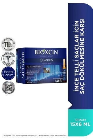 Bioxcin Quantum Saç Güçlendirici Serum 15 x 6 ml - Hacim Veren Saç Serumu Saç Dökülmesi Karşıtı