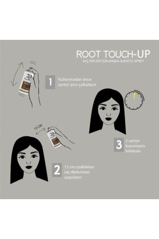 Neva Root Touch-up Saç Dipleri Için Kapatıcı Sprey Kumral 75 ml