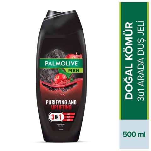Palmolive Men Purifying & Uplifting Duş Jeli 500 Ml 3 in 1 Vücut, Saç, Yüz