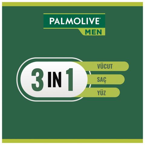 Palmolive Men Purifying & Uplifting Duş Jeli 500 Ml 3 in 1 Vücut, Saç, Yüz