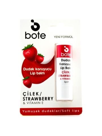 Bote Çilek Aromalı Çocuk Dudak Koruyucu Lip Balm 5 Gr