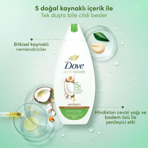 Dove Hindistan Cevizi Yağı ve Badem Özü Nemlendirici Duş Jeli 450 ml
