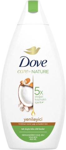 Dove Hindistan Cevizi Yağı ve Badem Özü Nemlendirici Duş Jeli 450 ml