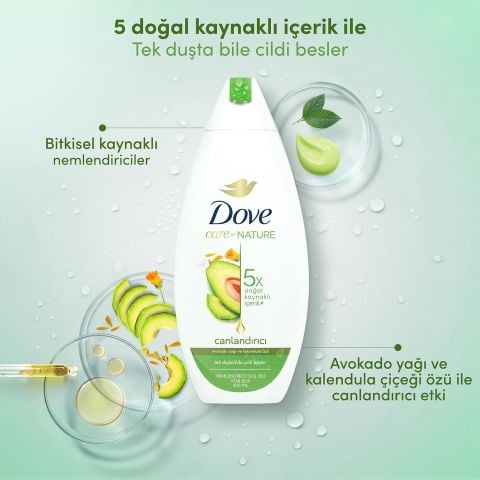 Dove Duş Jeli Avokado Yağı ve Kalendula Özü 450 ml