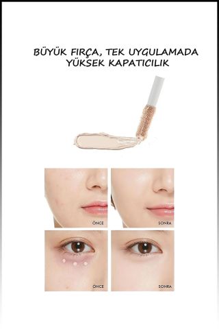 Pretty Beauty Likit Fırçalı Açık Göz Altı Kapatıcısı Concealer No:1