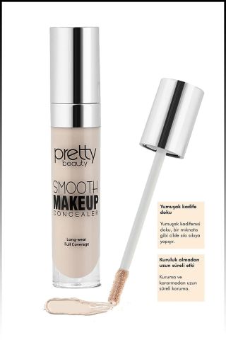 Pretty Beauty Likit Fırçalı Açık Göz Altı Kapatıcısı Concealer No:1