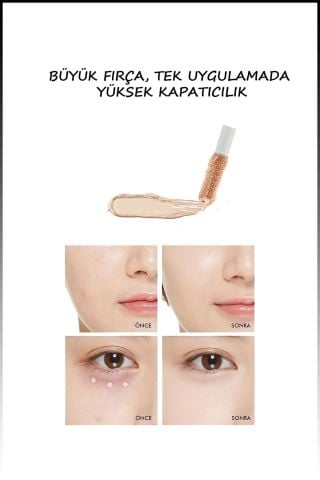 Pretty Beauty Likit Fırçalı Orta Göz Altı Kapatıcısı Concealer No:2