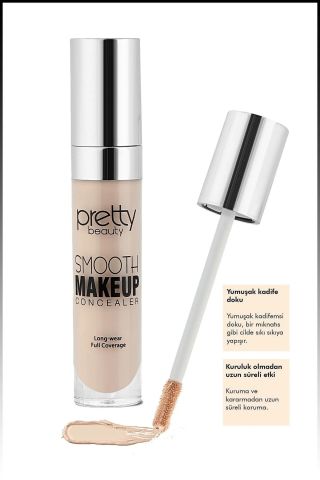 Pretty Beauty Likit Fırçalı Orta Göz Altı Kapatıcısı Concealer No:2