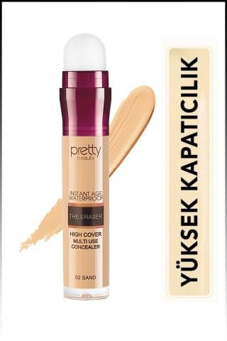 Pretty Beauty Instant Age Waterproof The Eraser Süngerli Kapatıcı No: 2 Sand