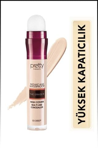 Pretty Beauty Instant Age Waterproof The Eraser Süngerli Kapatıcı No: 3 Deep