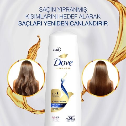 Dove Ultra Care Yoğun Onarıcı Yıpranmış Saçlar İçin Saç Bakım Kremi 350 ml