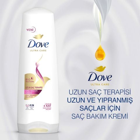 Dove Ultra Care Uzun Saç Terapisi Uzun Yıpranmış Saçlar İçin Saç Bakım Kremi 350 ml