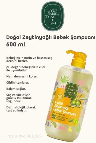 Eyüp Sabri Tuncer Doğal Zeytinyağlı Bebek Şampuanı 600ml