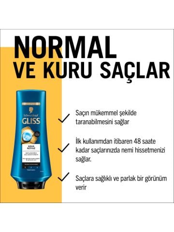 Schwarzkopf Gliss Aqua Revive Nemlendirici Saç Bakım Kremi 360 Ml