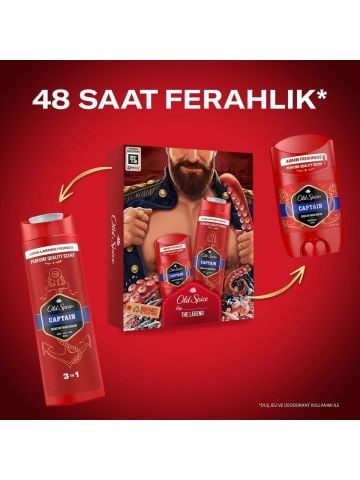 Old Spice Captain Deo Stick 50 ML + Duş Jeli 250 ML Set