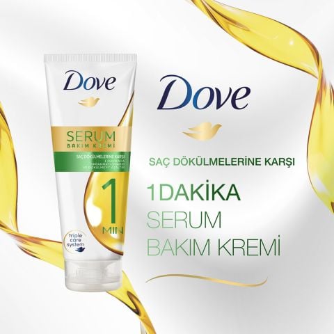 Dove 1 Minute Saç Dökülmelerine Karşı Serum Saç Bakım Kremi 170 ml
