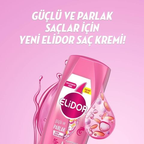 Elidor Superblend Serum Güçlü ve Parlak E Vitamini Saç Bakım Kremi Makademya Yağı & Keratin 350 ml