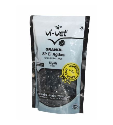 Vi-vet Granül Soyulabilir Boncuk Ağda Black Tüm Ciltler Için 250 Gr Bezsiz Kullanılır