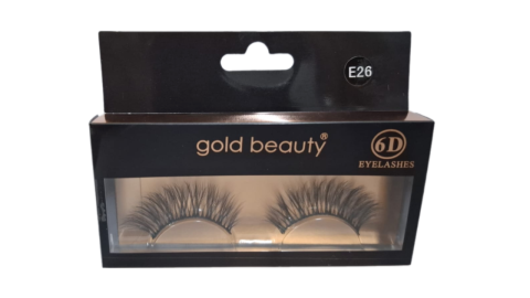 Gold Beauty 6D Takma Kirpik E26 Kolay Uygulanabilir İpek Takma Kirpik