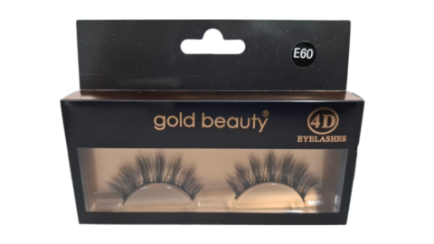 Gold Beauty 4D Takma Kirpik E60 Kolay Uygulanabilir İpek Takma Kirpik